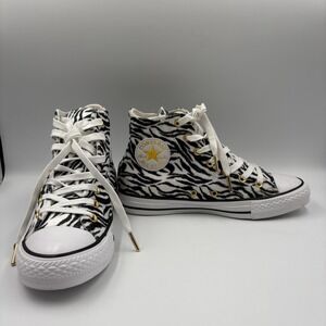 Converse Chuck Taylor All Star Shoes Mens Size 5‎ Black Zebra High Top Sneakers